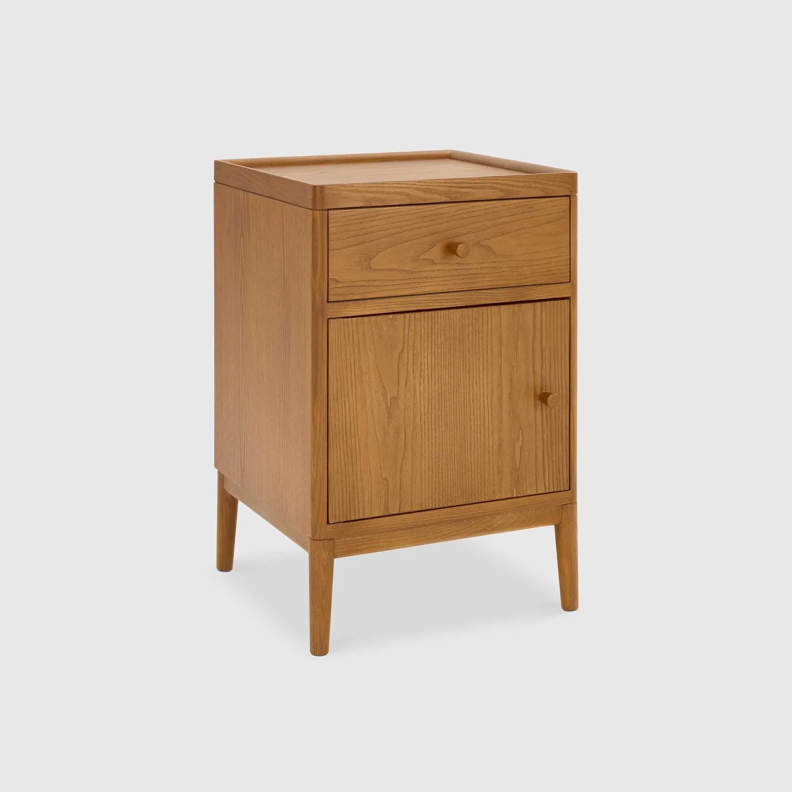 Ercol Salina Bedside Cabinet, Neutral Wood | Barker & Stonehouse