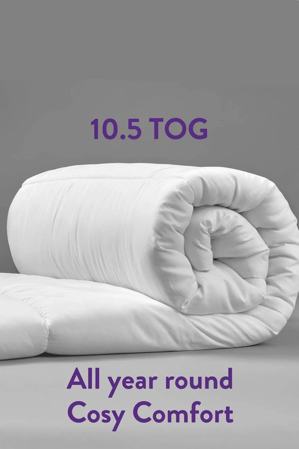 Slumberdown Cosy Nights 10.5 Tog All Year Round Duvet With 2 Pillows in White 5