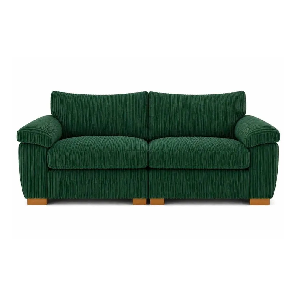 Bliss Furniture Amalfi 2 Seater Split Sofa Soft Fabric in Green