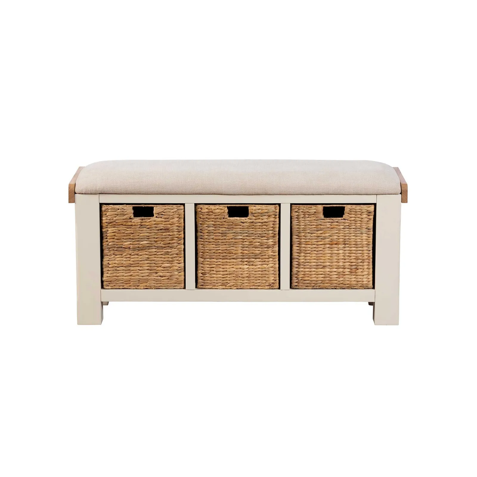 Witney Upholstered Hall Bench 110X35X50Cm, Neutral Wood | Barker & Stonehouse 2