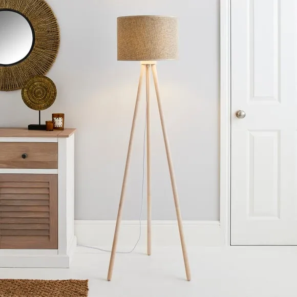 Ambra Natural Tripod Floor Lamp