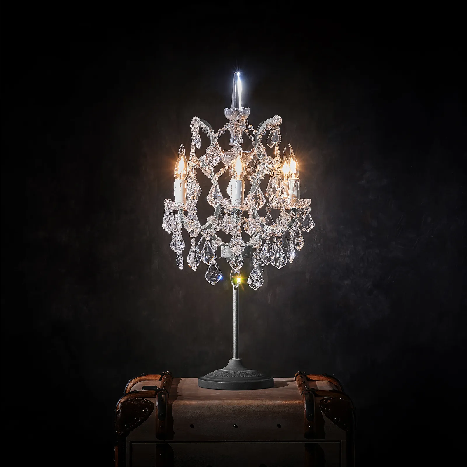 Timothy Oulton Crystal Table Lamp, Neutral Metal | Barker & Stonehouse