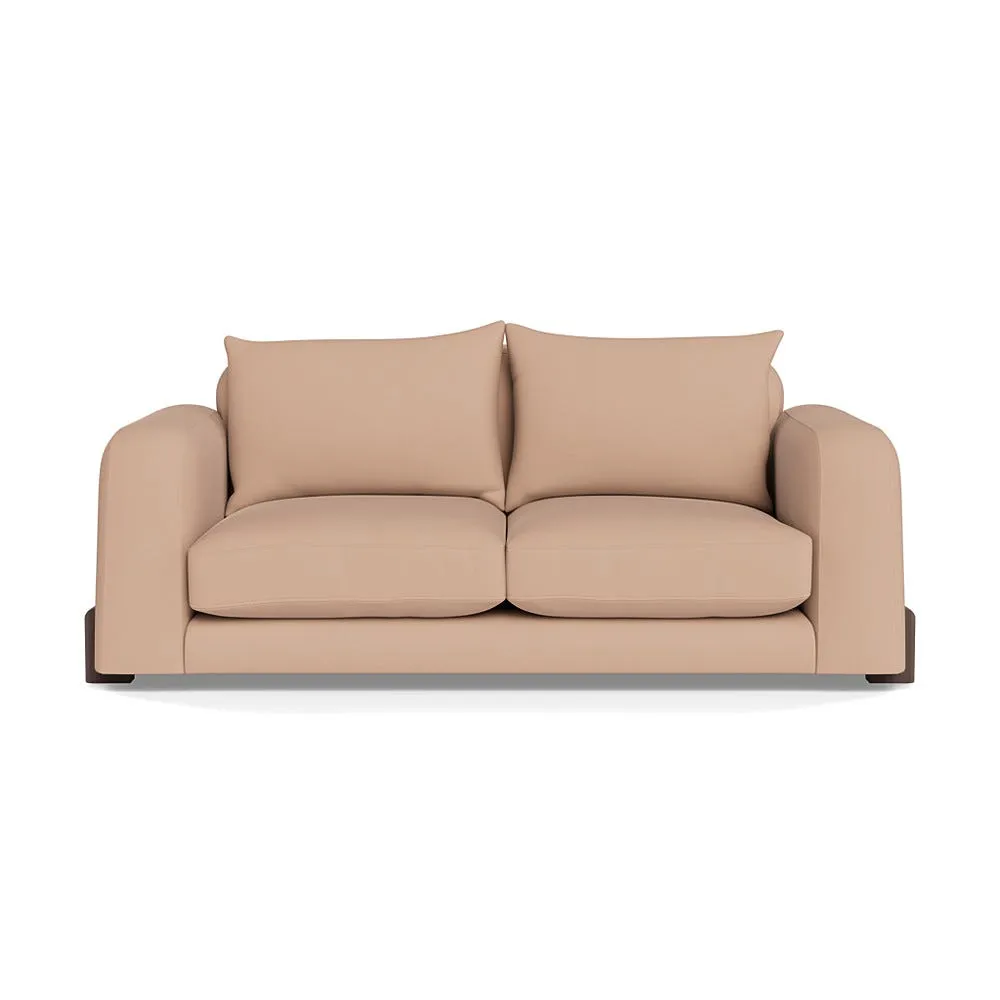 Heal's Nuvola 2 Seater Sofa Capelo Linen-Cotton Rosedale Walnut Stained Feet
