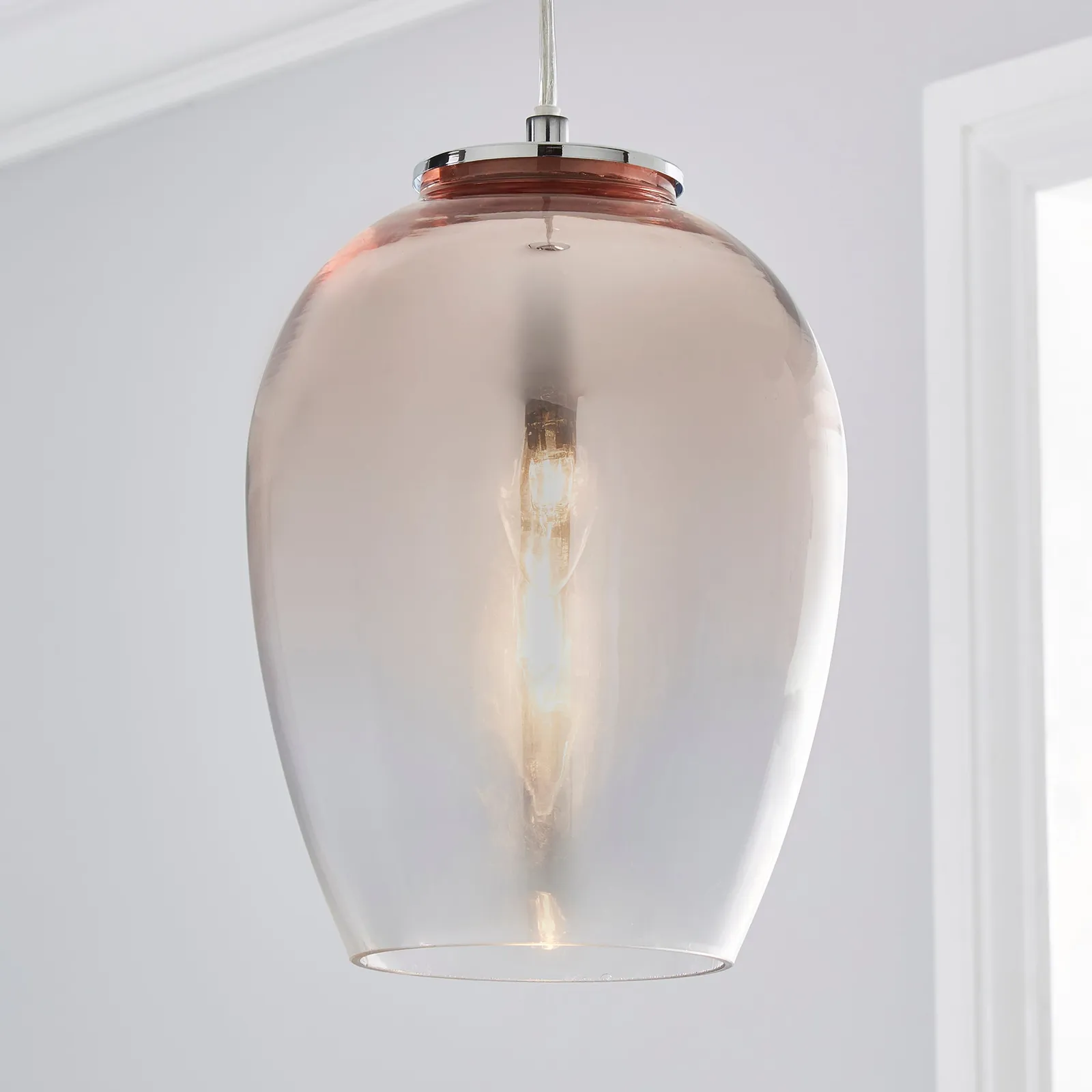 Seychelles Blush Pink Pendant Ceiling Fitting Blush
