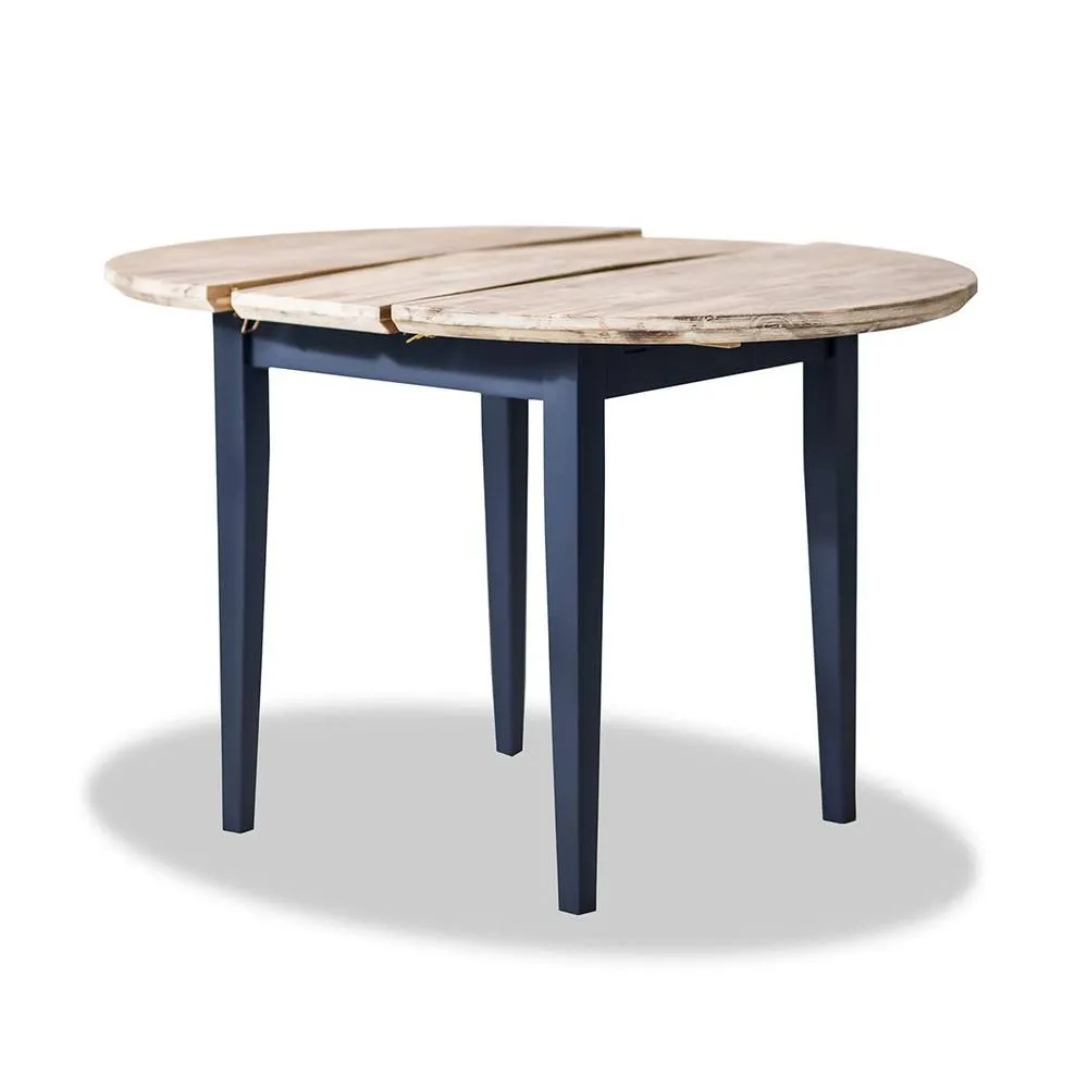 Statement Furniture Florence Round Extendable Kitchen Dining Table in Navy 2