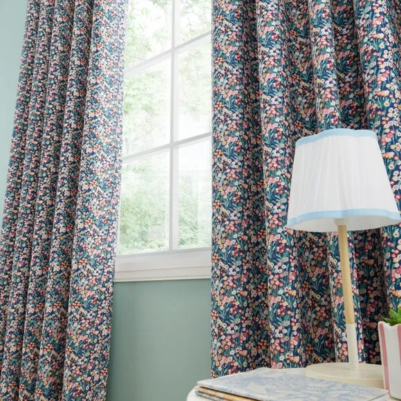 Harriet Meadow Polycotton Blackout Eyelet Curtains 3