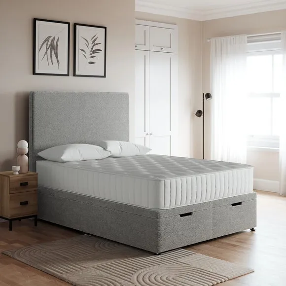Luxury End of Bed Ottoman Bed Frame, Teddy Fabric 1