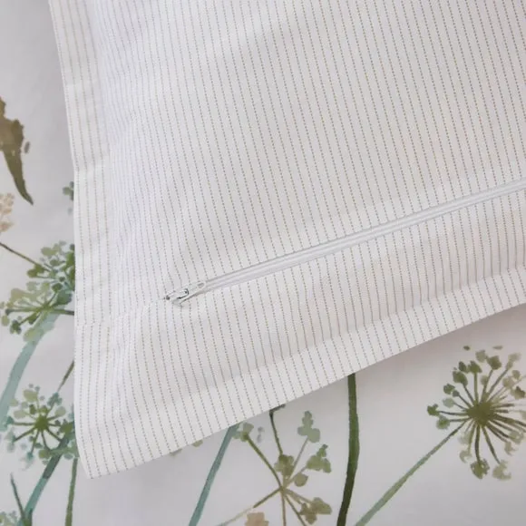 Dorma Purity Meadow Power Green 100% Cotton Oxford Pillowcase Pair 4