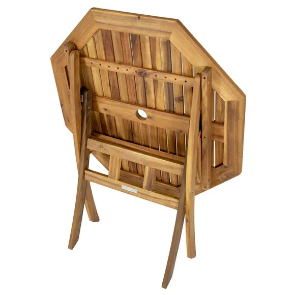 Octagonal 4 Seater Wooden Garden Dining Set 4