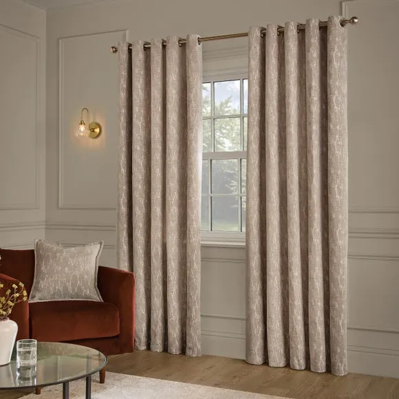 Paoletti Aurelio Chenille Eyelet Curtains 2
