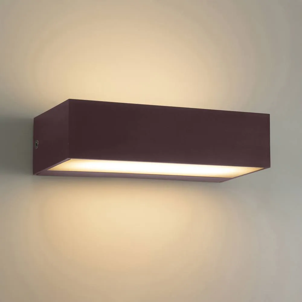 Netlighting Ara Outdoor Wall Down Lamp Brown LED 9.3W 3000K IP65 On Off 4