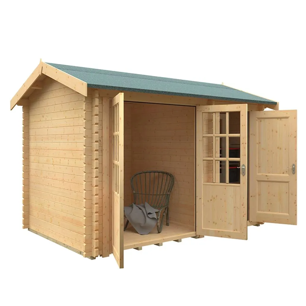 Buttercup Farm 12x8 The Chatsworth 44mm Cabin - L355 x W235 x H262.3 cm in Natural 1