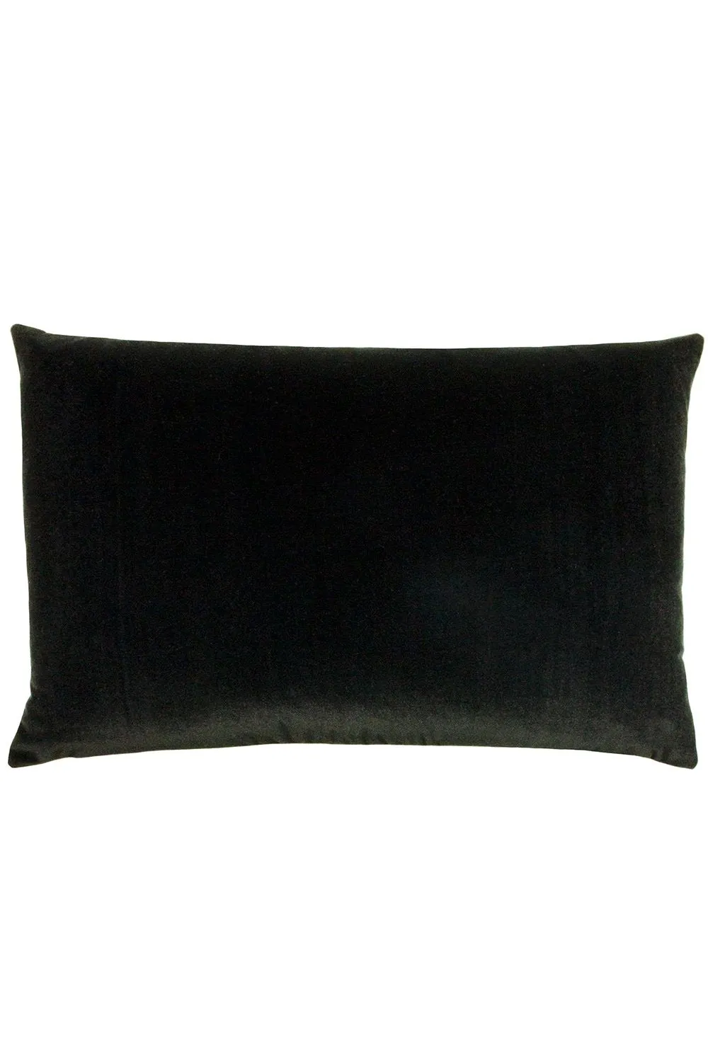 Furn Contra Soft Velvet Contrast Coloured Reverse Cushion in Black