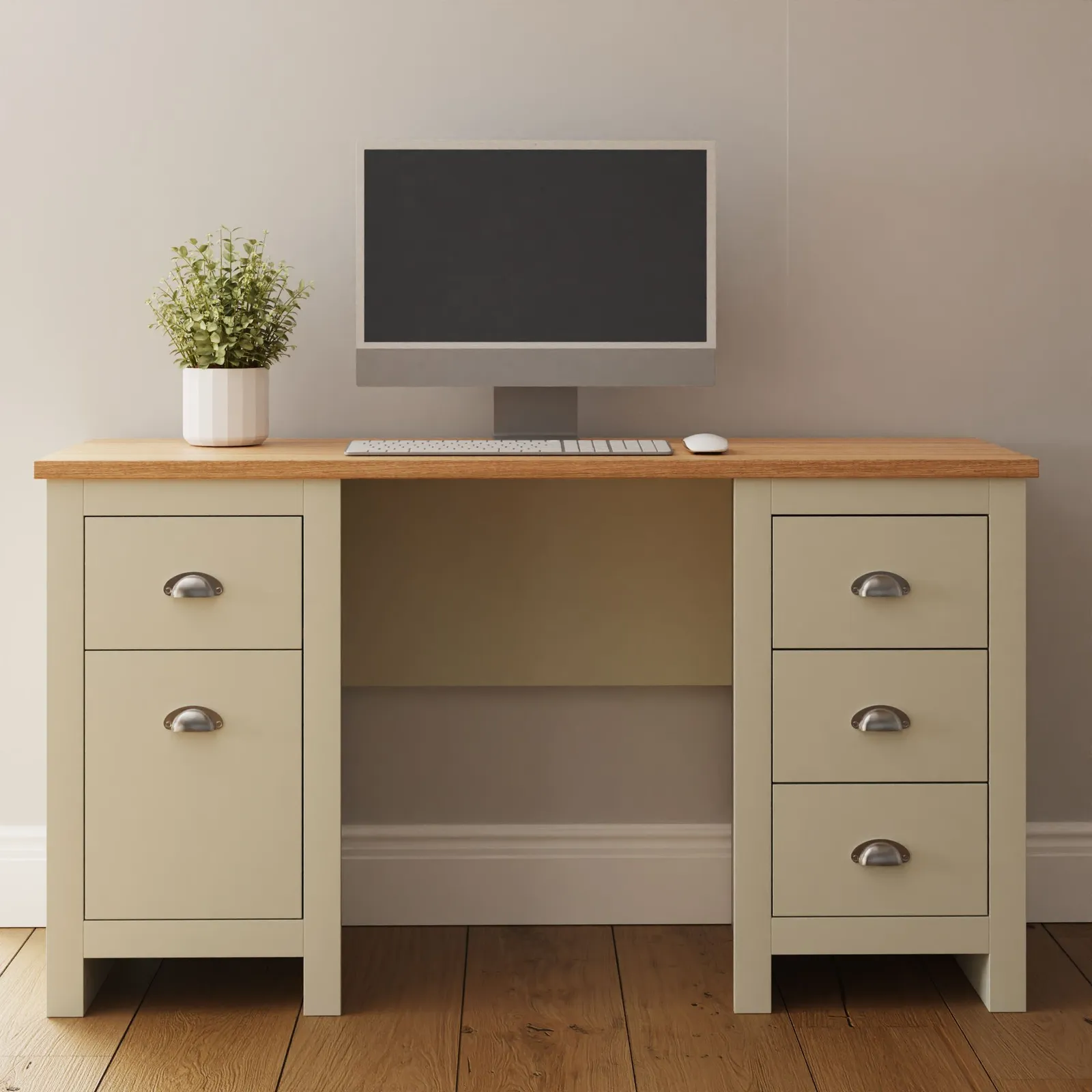 GFW Lancaster Study Desk in Cream 1