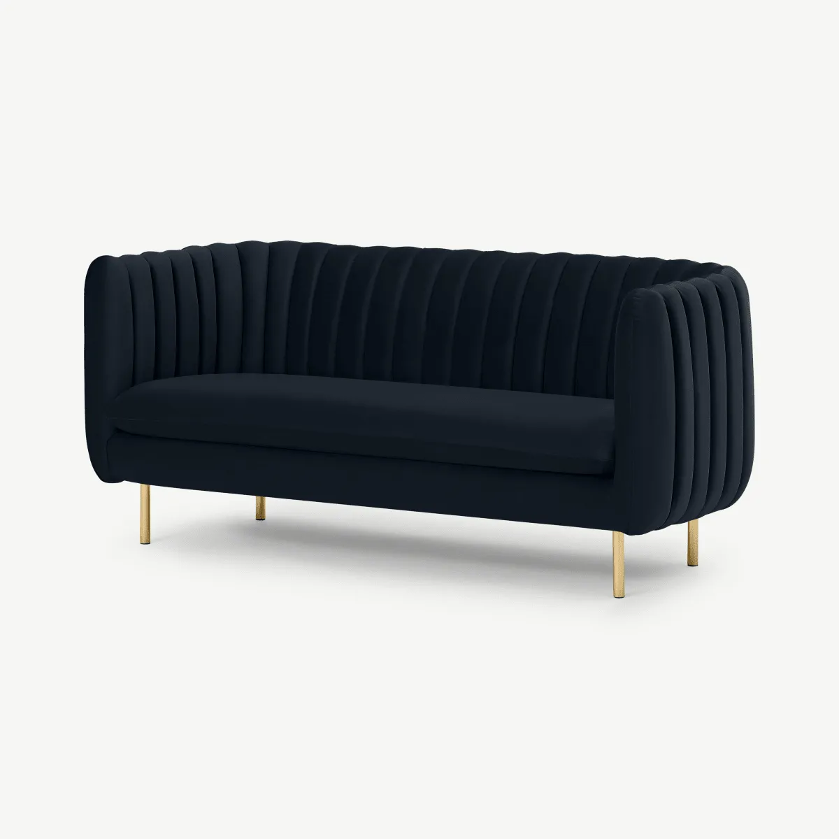 Helma 2 Seater Sofa, Twilight Blue Velvet