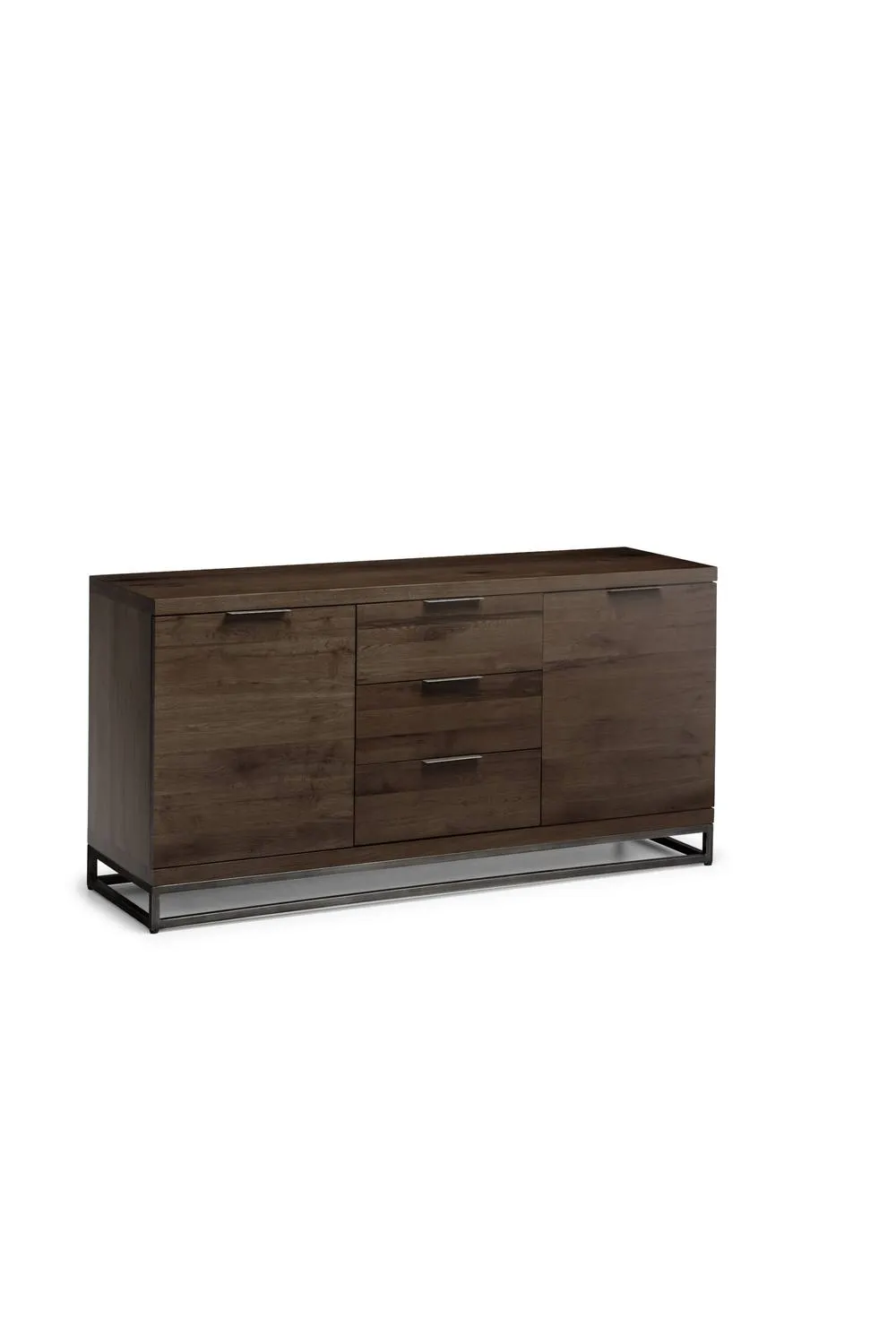 Julian Bowen Brooklyn 2 Door 3 Drawer Sideboard in Dark Brown 2