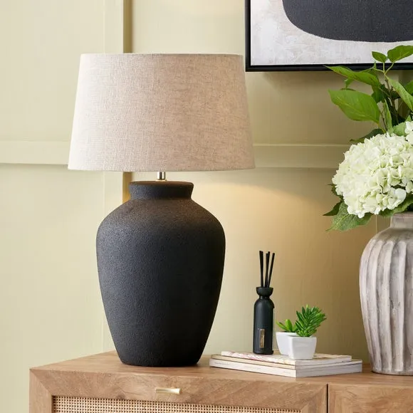 Pacific Lifestyle Areia Sand Textured Ceramic Table Lamp