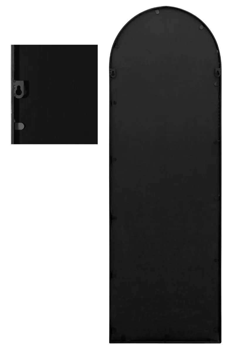 MirrorOutlet Black Metal Framed Arched Garden Wall Mirror 47" X 16" (120CM X 40CM) 5
