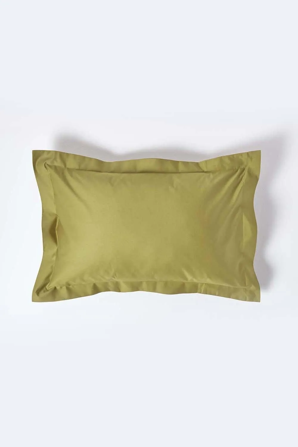 Homescapes Egyptian Cotton Oxford Pillowcase 1000 TC in Olive 1
