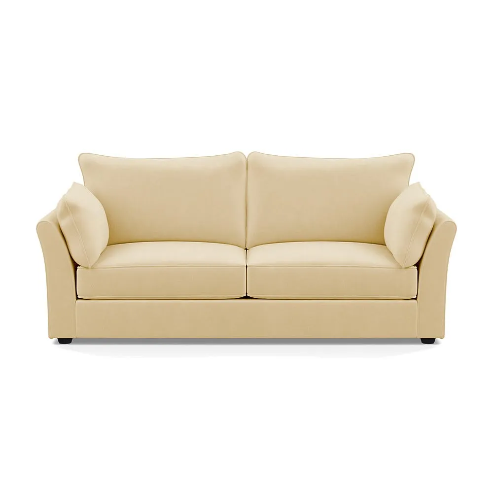 Heal's Tailor 4 Seater Sofa Smart Luxe Velvet Biscuit Black Feet 1
