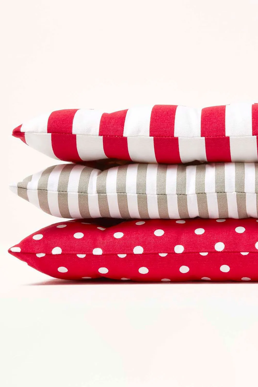 Homescapes Garden Bench Cushion Luxury 2 Seater Cotton Red Striped Indoor Outdoor Pad 6