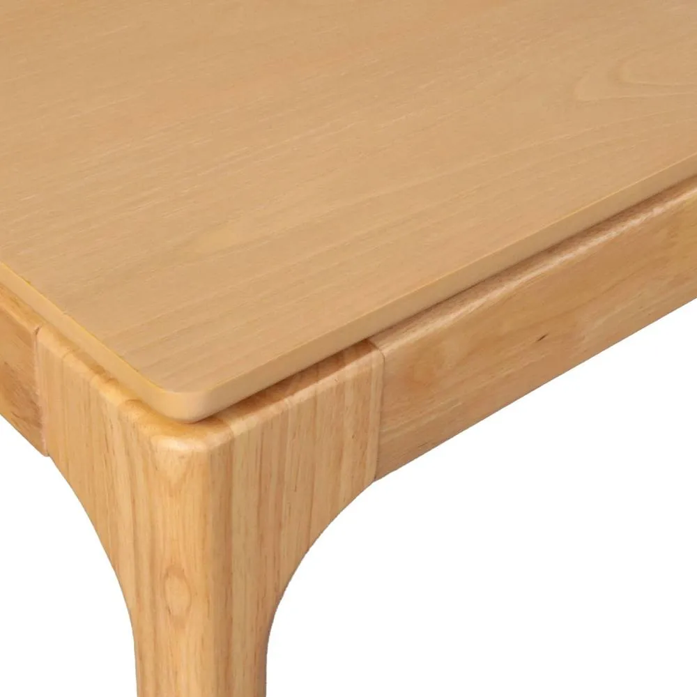 sweeek Rectangular dining table rubberwood & ash veneer 8 seats in Beige 4