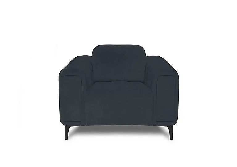 Elphaba Fabric Chair with Storage Arms - Opulence Charcoal