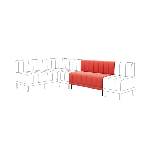 Amali Long Dining Bench, Matte Plush Velvet 1