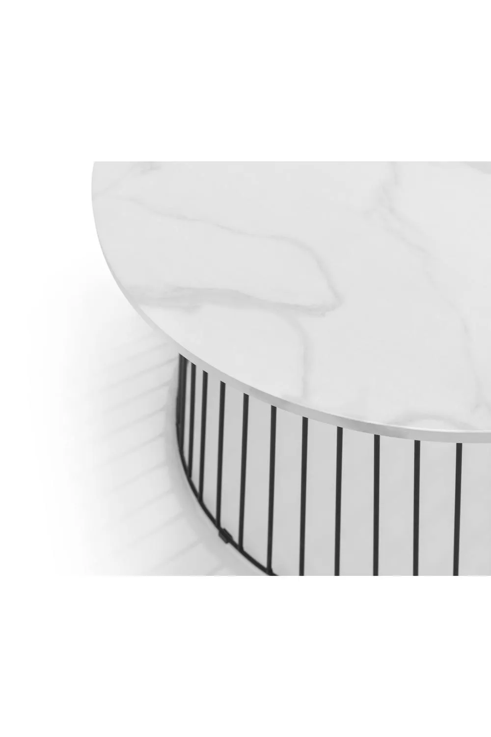 Julian Bowen Broadway Round Coffee Table in White 5