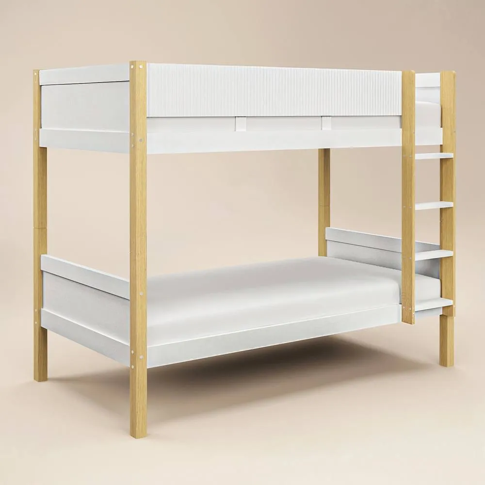 Flair Mateo Detachable Ribbed Bunk Bed in White 5