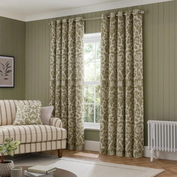 Clemency Chenille Eyelet Curtains 2