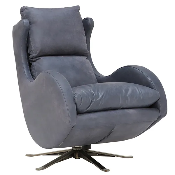 Fama Lenny Rocking Swivel Armchair Leather  - Barker & Stonehouse