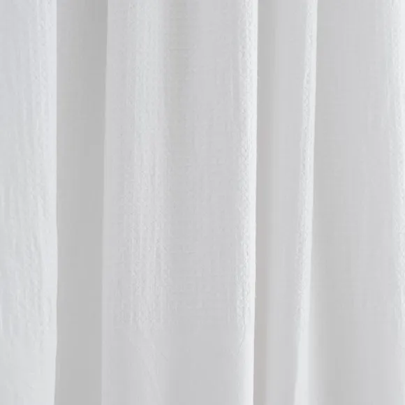 Newston Waffle 100% Cotton Slot Top Curtains 3