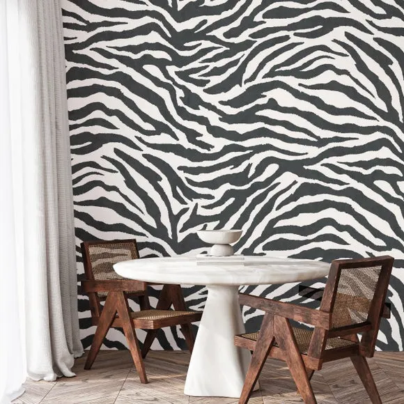 Zebra Print Wall Mural 3