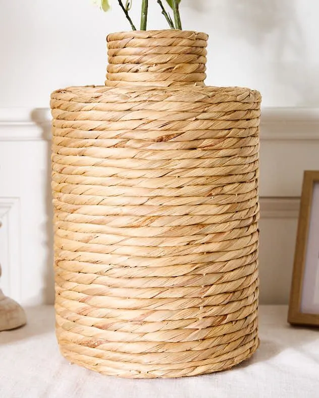 Dibor Traditional Water Hyacinth Stem Home Decor Flower Vase in Natural 3