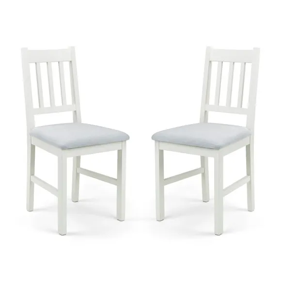 Coxmoor Set of 2 Dining Chairs, Ivory Faux Linen 2