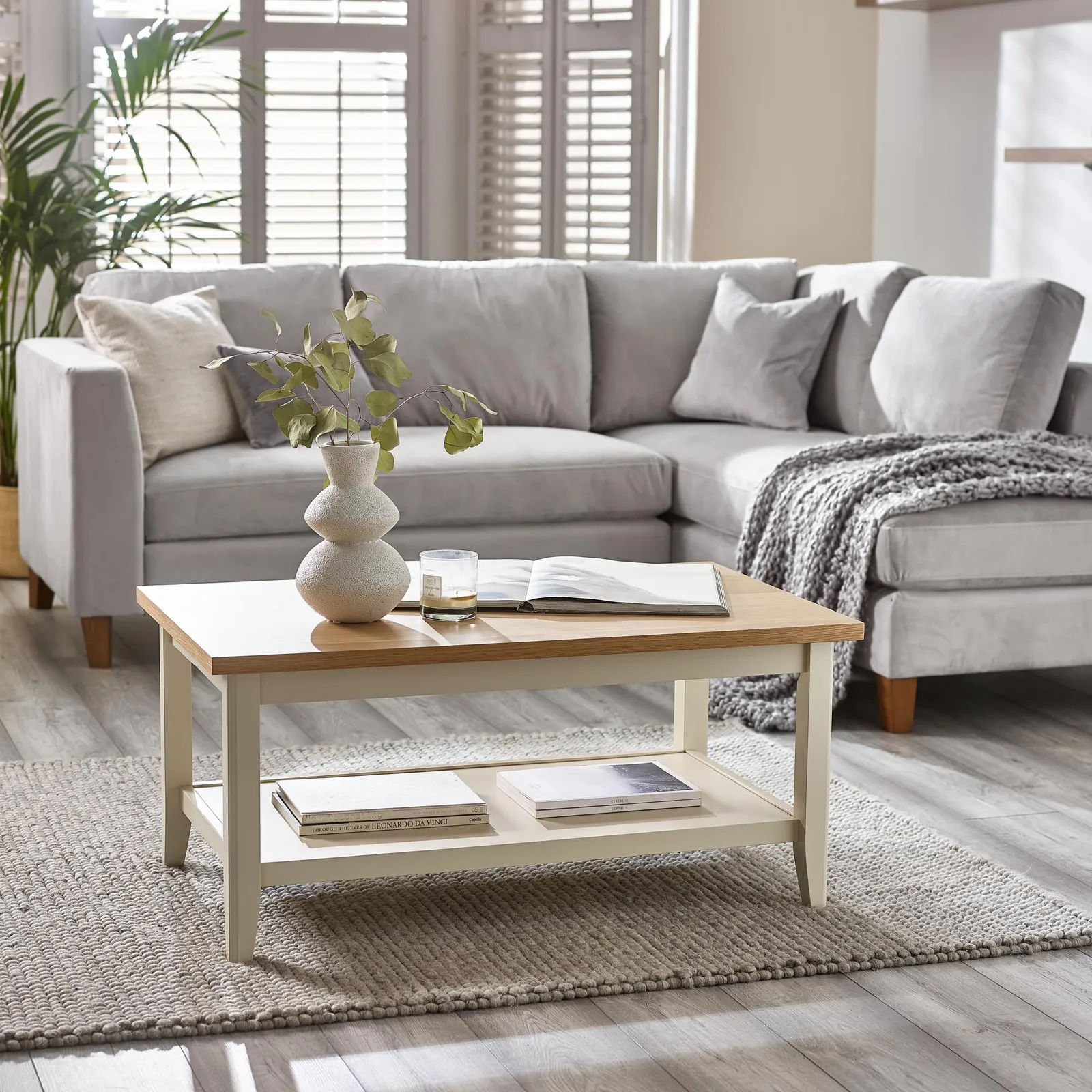 FurnitureboxUK Eden Rectangular Solid Wood Coffee Table in Light Oak
