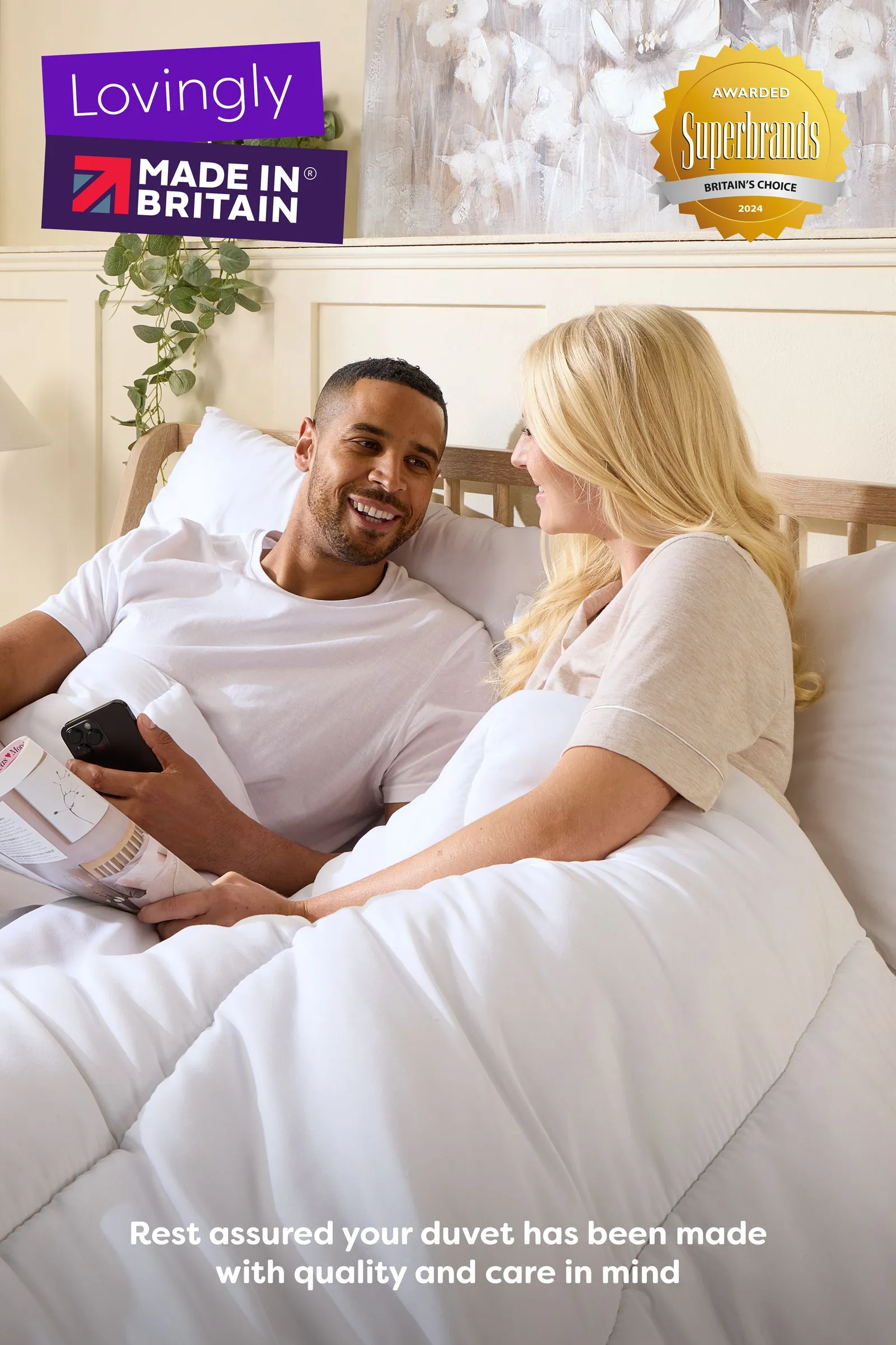 Slumberdown Made For You Two Duvet 4.5/10.5 Tog All Year Round Duvet in White 2