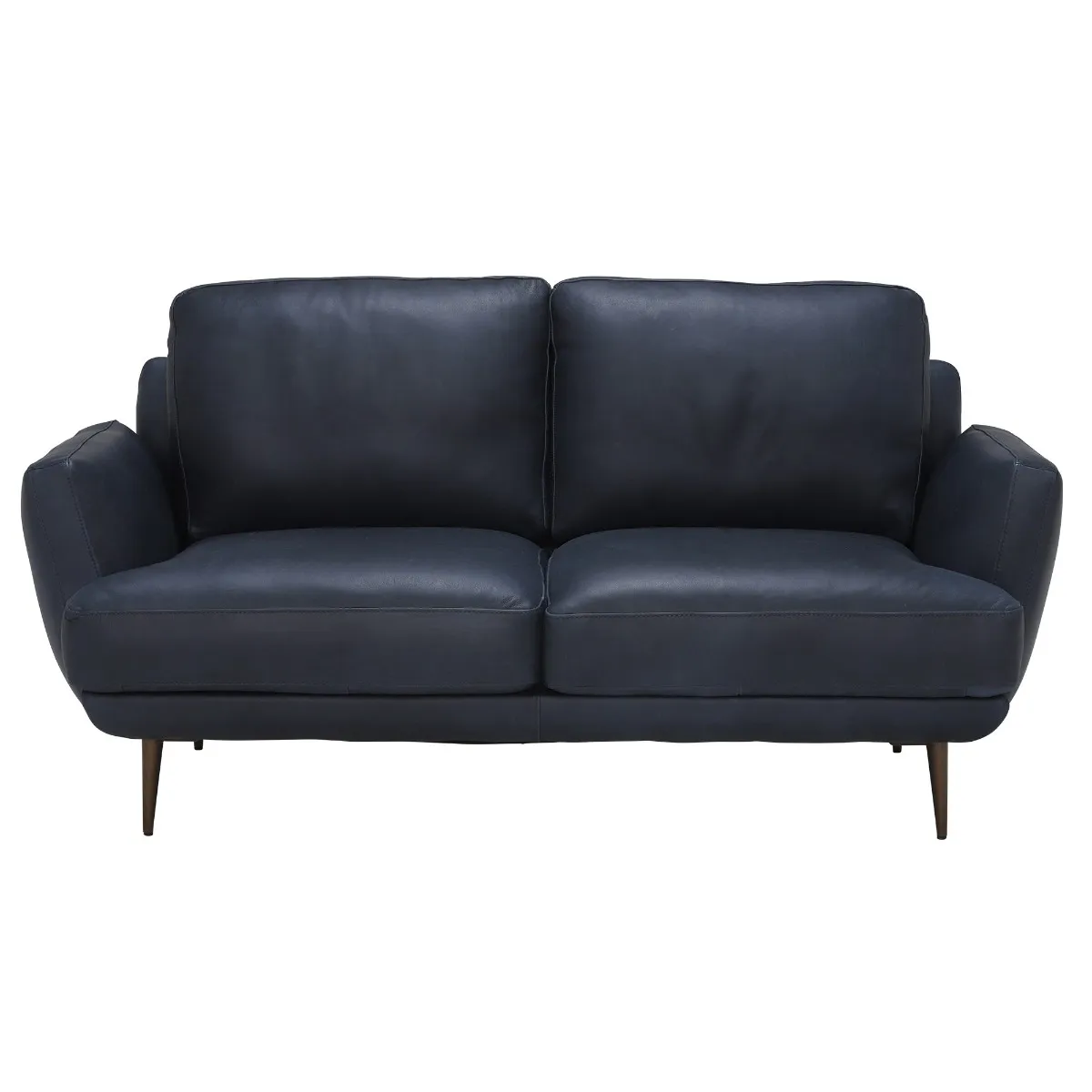 Pax Leather Love Seat, Alabama Blue