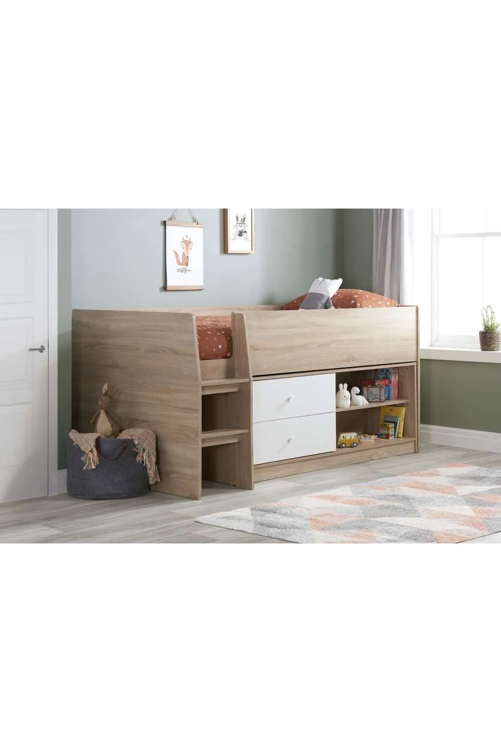 Birlea Leyton Cabin Bed in Light Brown