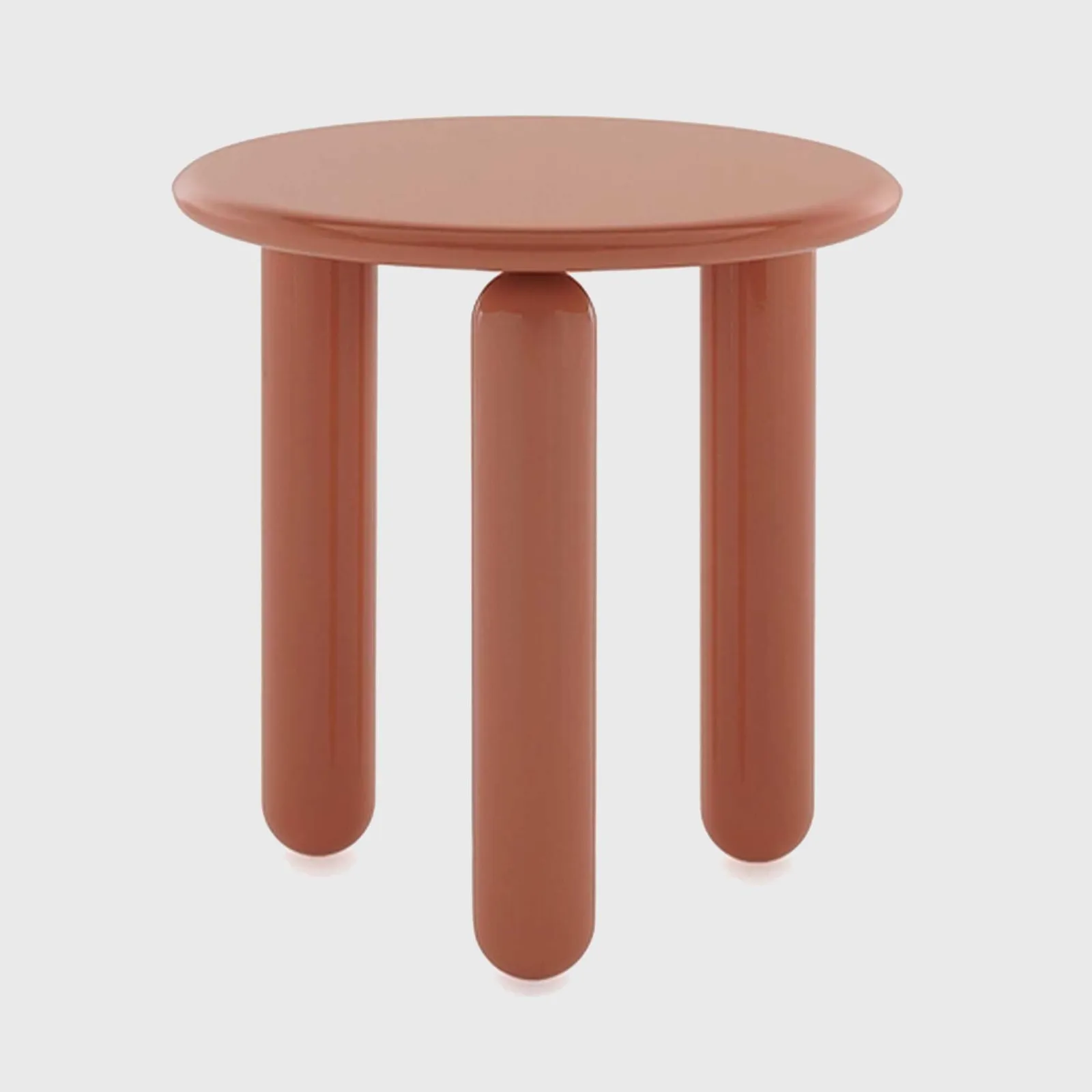 Kartell Undique Mas Side Table 48X48X51 Orange, Round Wood | Barker & Stonehouse 2
