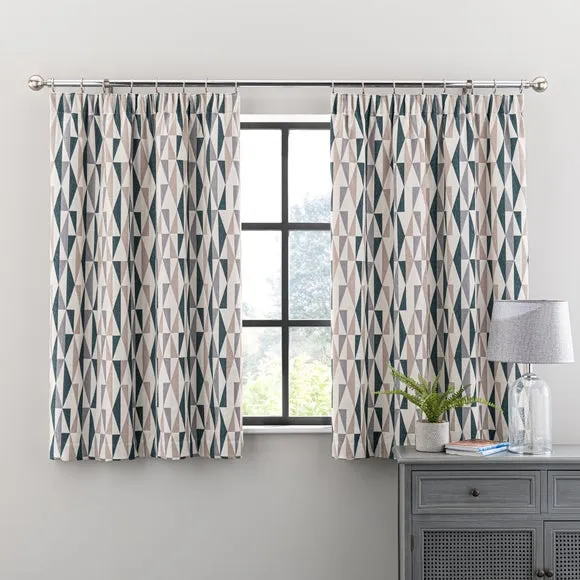 Elements Triangles Pencil Pleat Curtains 5