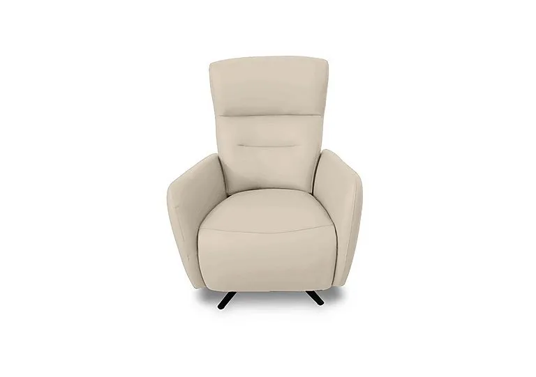 Designer Chair Collection Le Mans Leather Dual Power Recliner Swivel Chair - BV Bisque