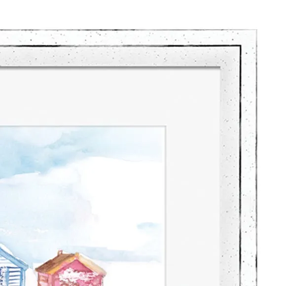 The Art Group Beach Huts Framed Print 3
