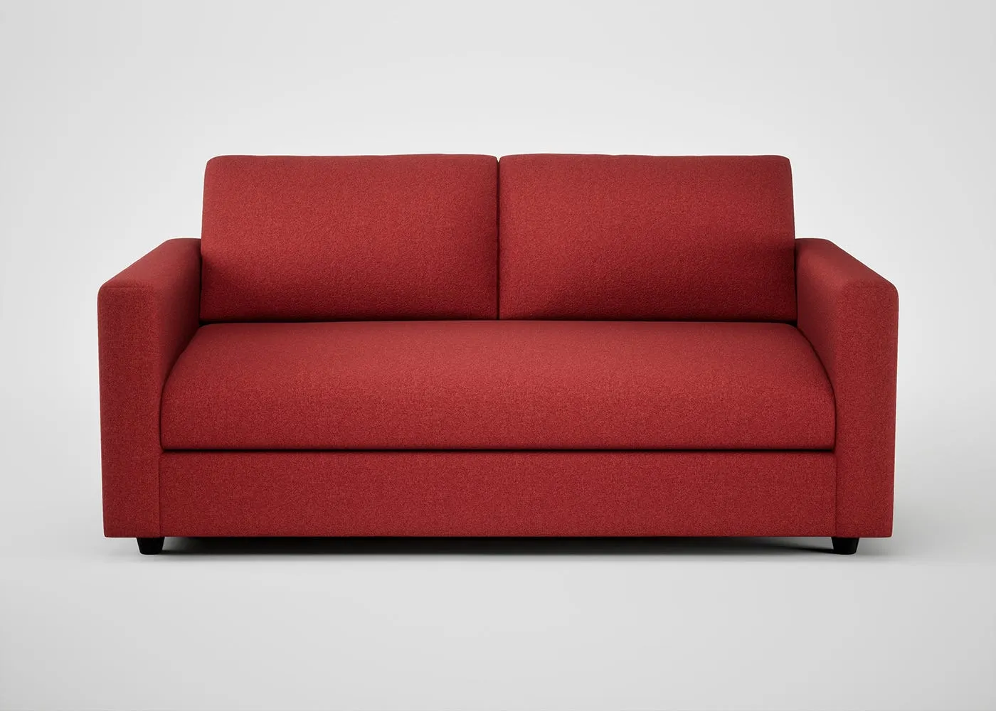 Heal's Nimbus 3 Seater Sofa Melton Wool Red Oxide Black