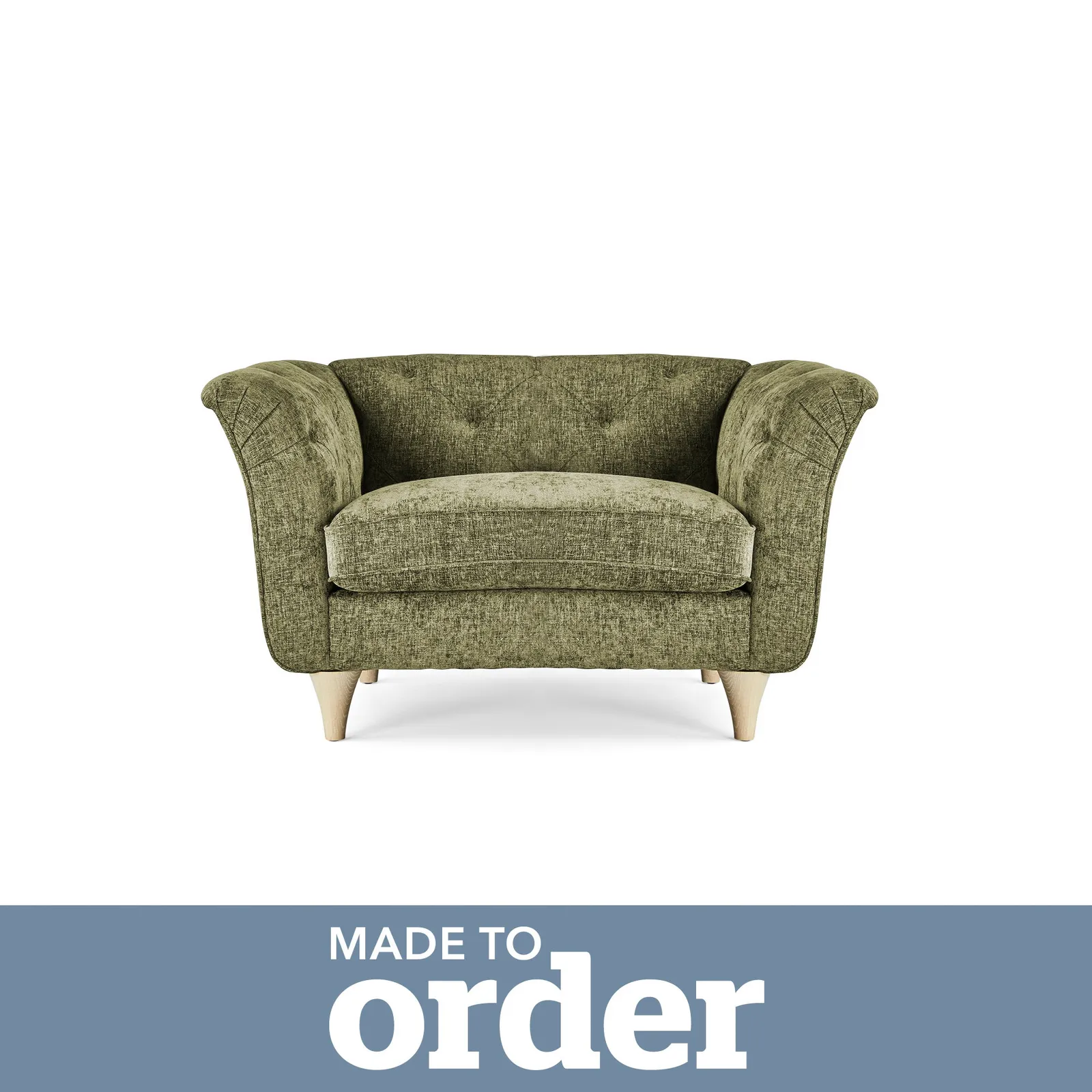 Jaipur Snuggle Chair Luxury Chenille Green