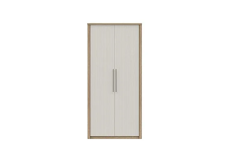 Chelsea 2 Door Wardrobe with Silver Handles