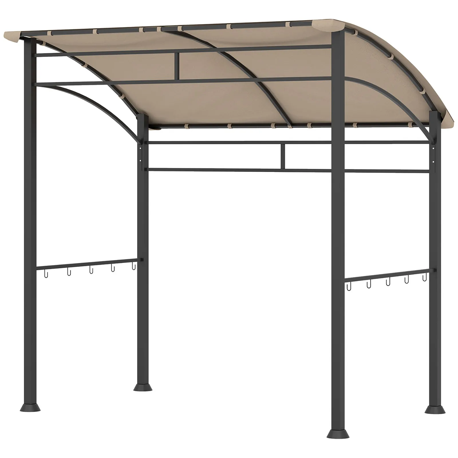 OUTSUNNY 2.2 x 1.5 m BBQ Gazebo Tent Sun Shade with Canopy in Khaki 2