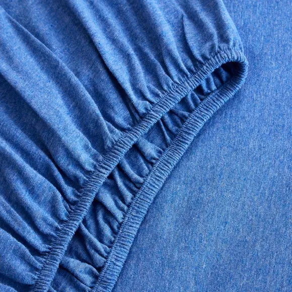 Elements 100% Cotton Jersey Plain Fitted Sheet 4