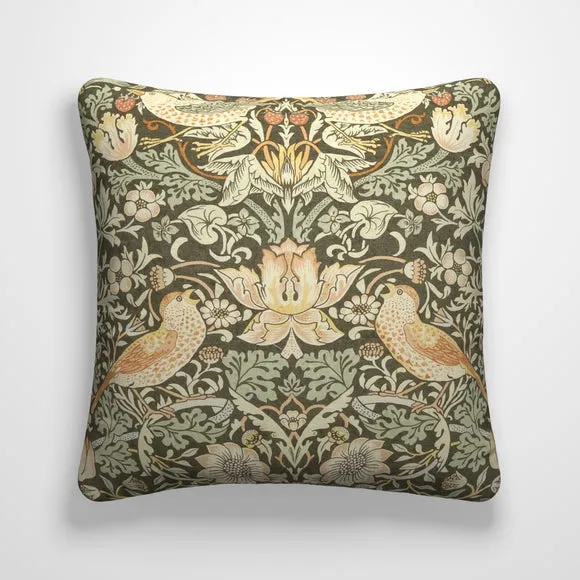 William Morris At Home Strawberry Thief 100% Cotton Made To Order Cushion Cover 2
